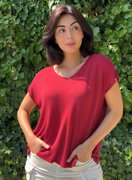 Jersey punto frío rojo