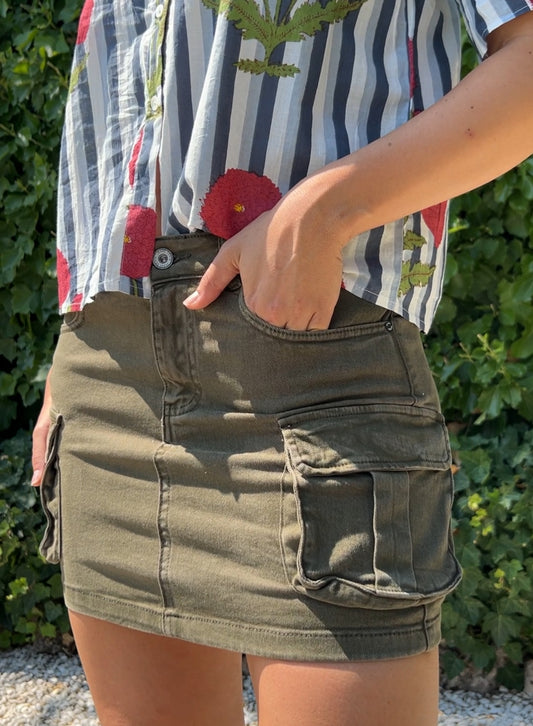 Falda cargo verde