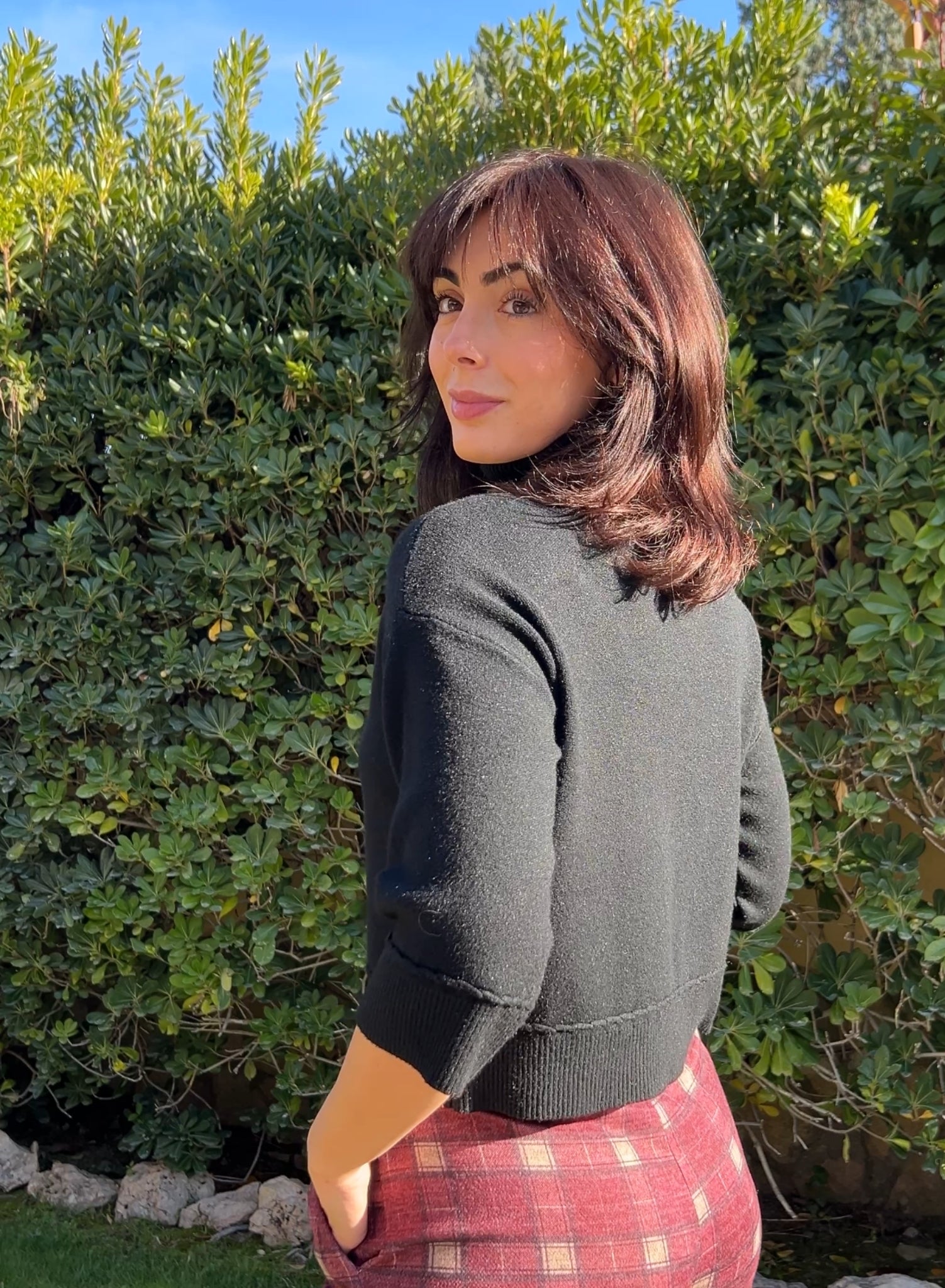 Jersey cuello alto negro