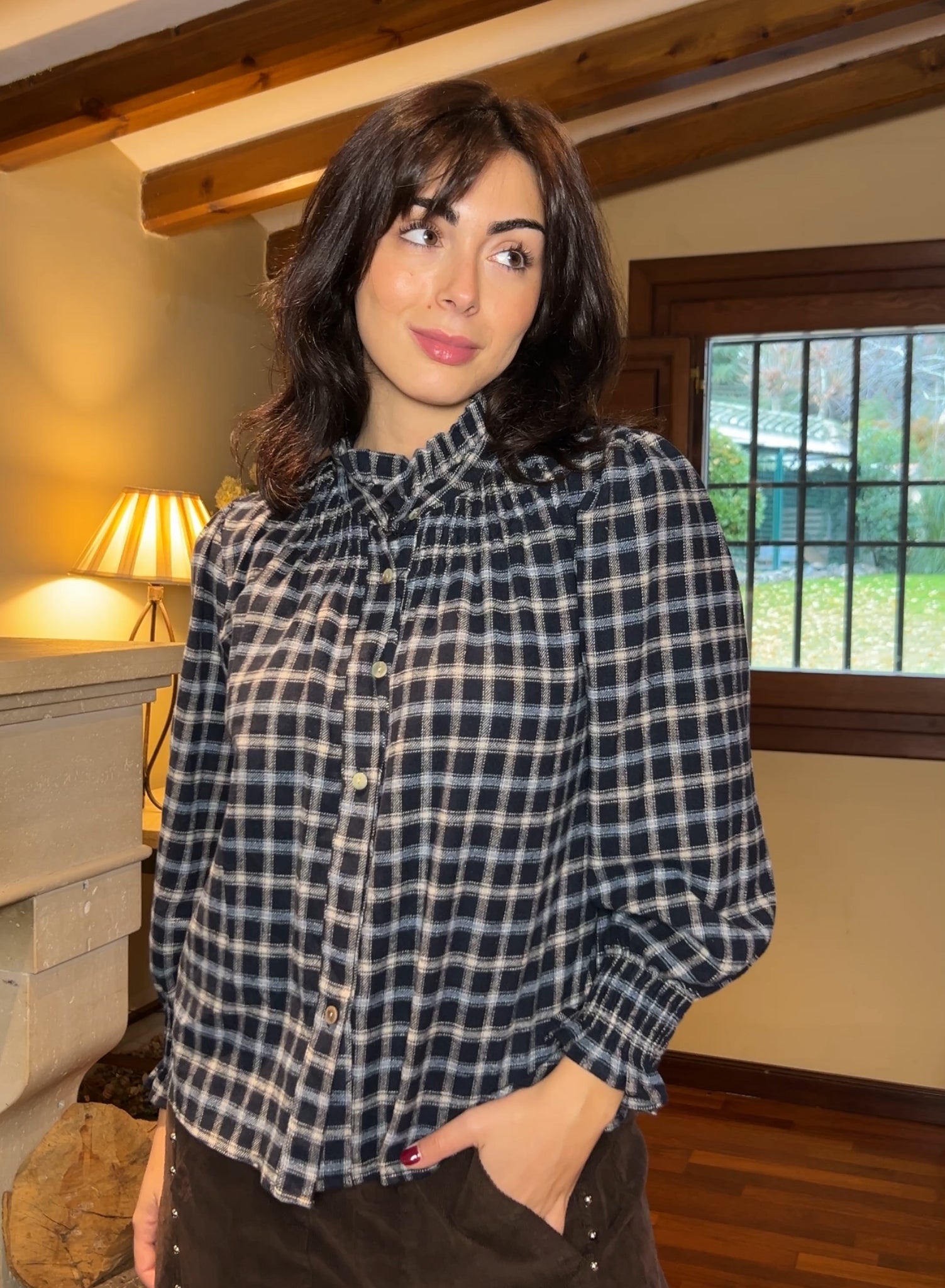 Maroon V-neck sweater