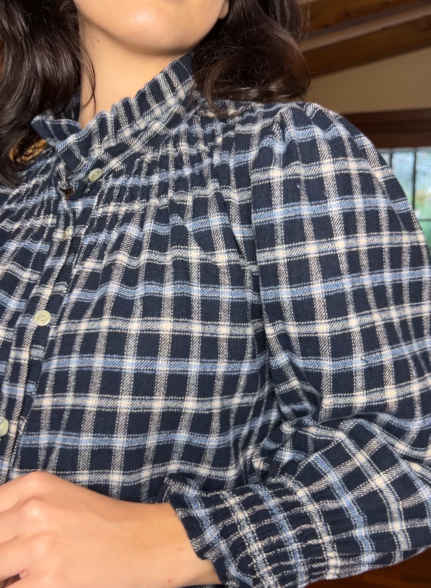 Maroon V-neck sweater