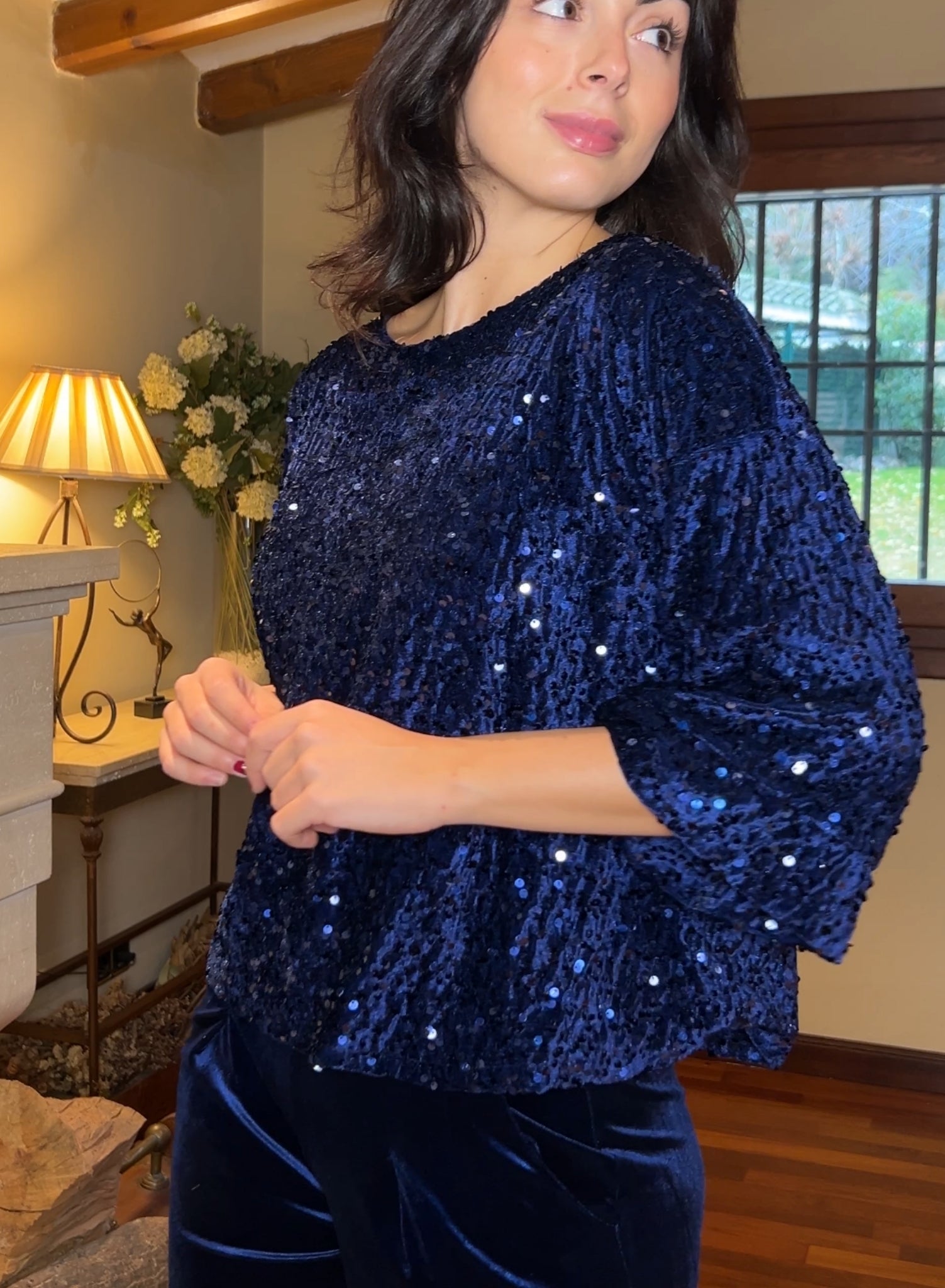 Cuerpo terciopelo azul