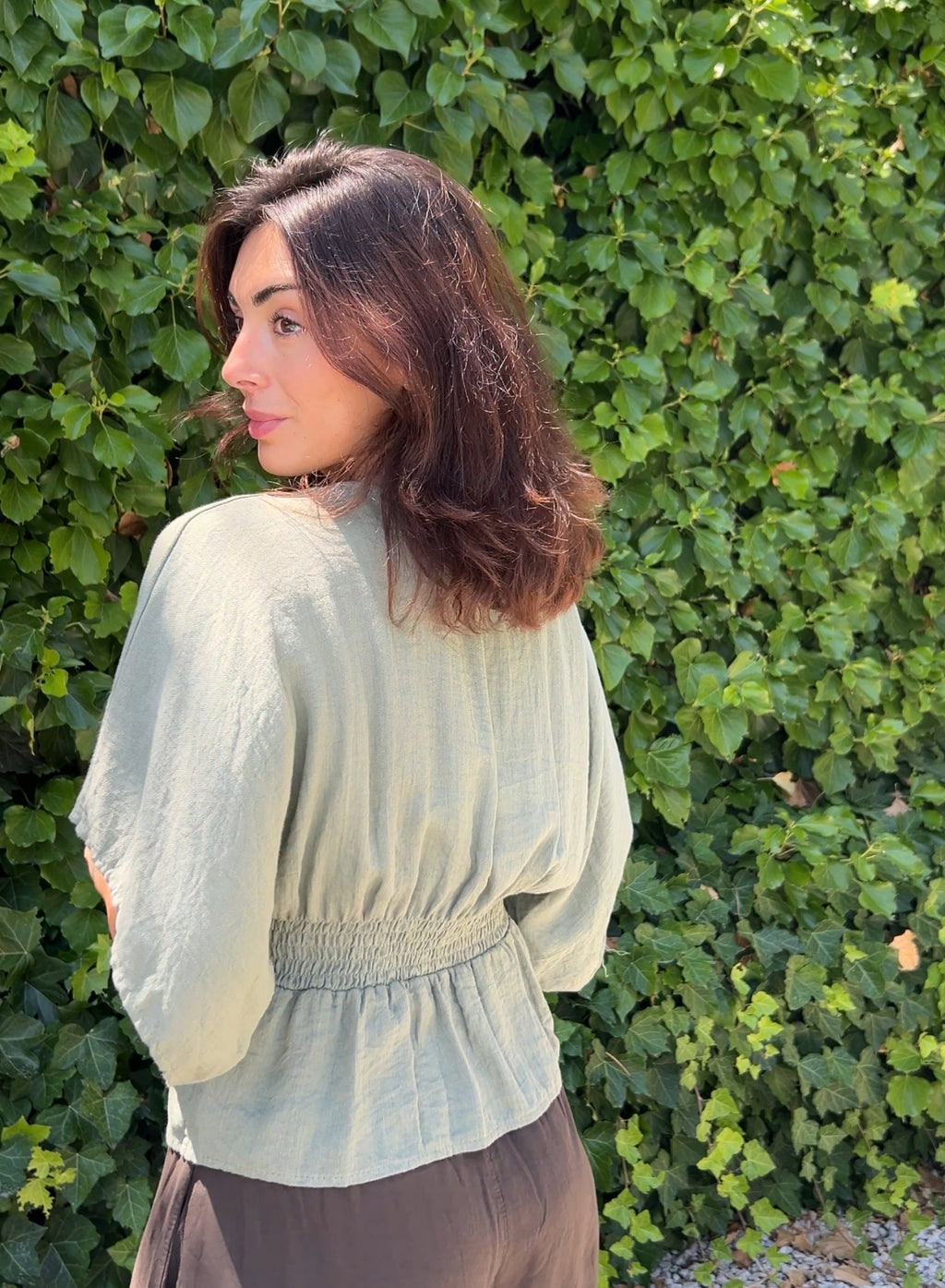 Blusa manga japonesa verde