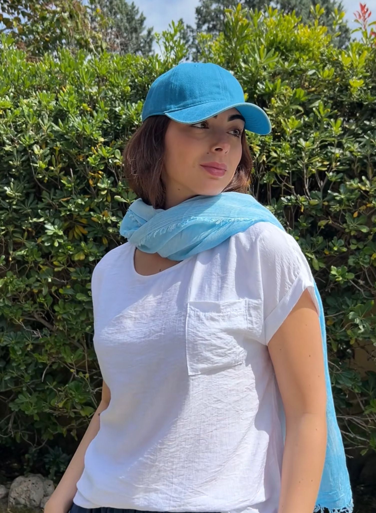 Gorra + pañuelo azul