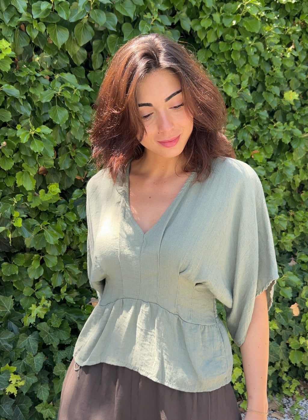 Blusa manga japonesa verde