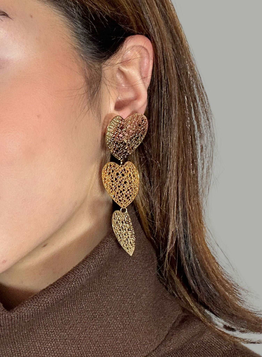 Pendientes Corazón Dorado