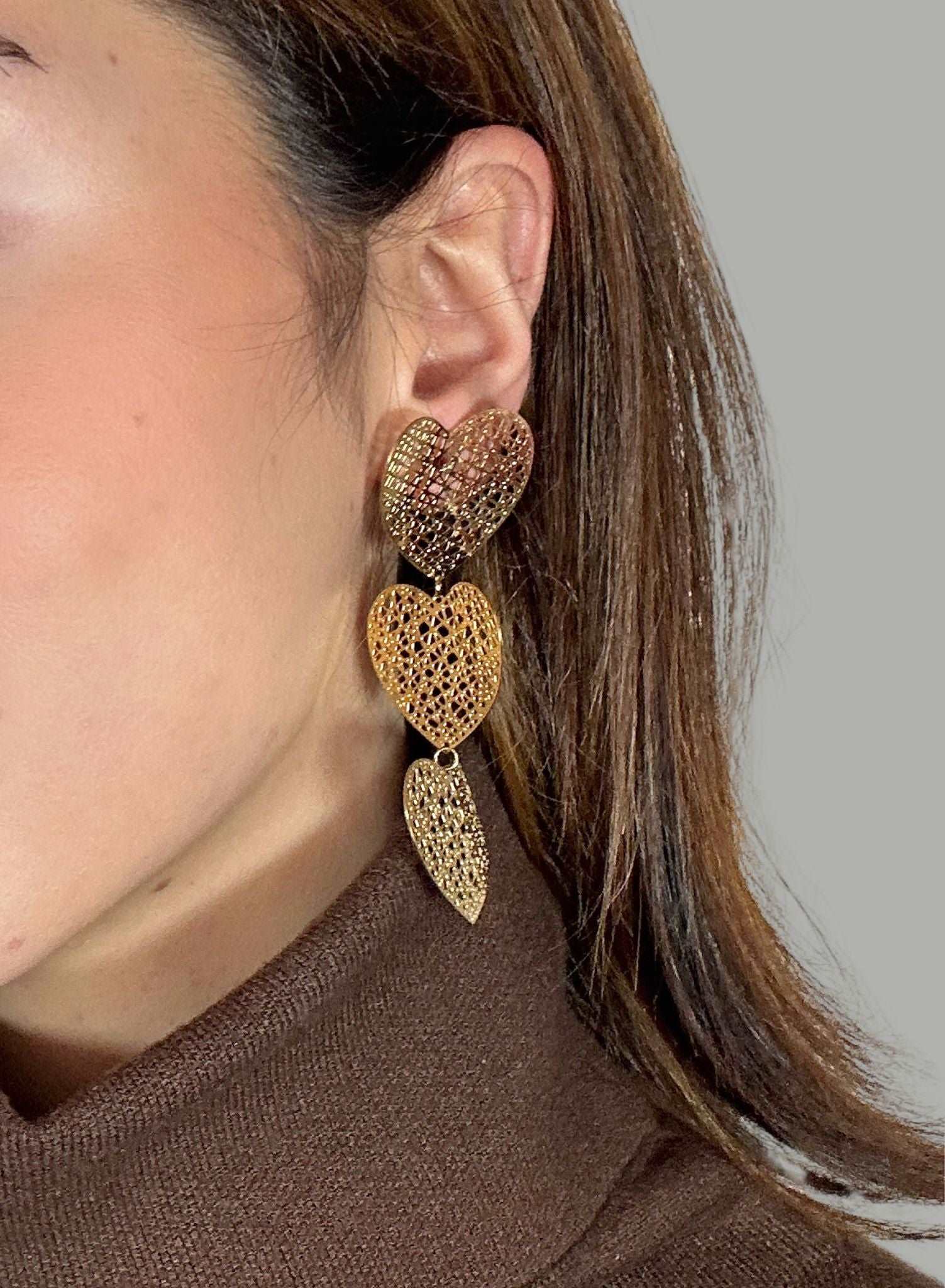 Pendientes Corazón Dorado