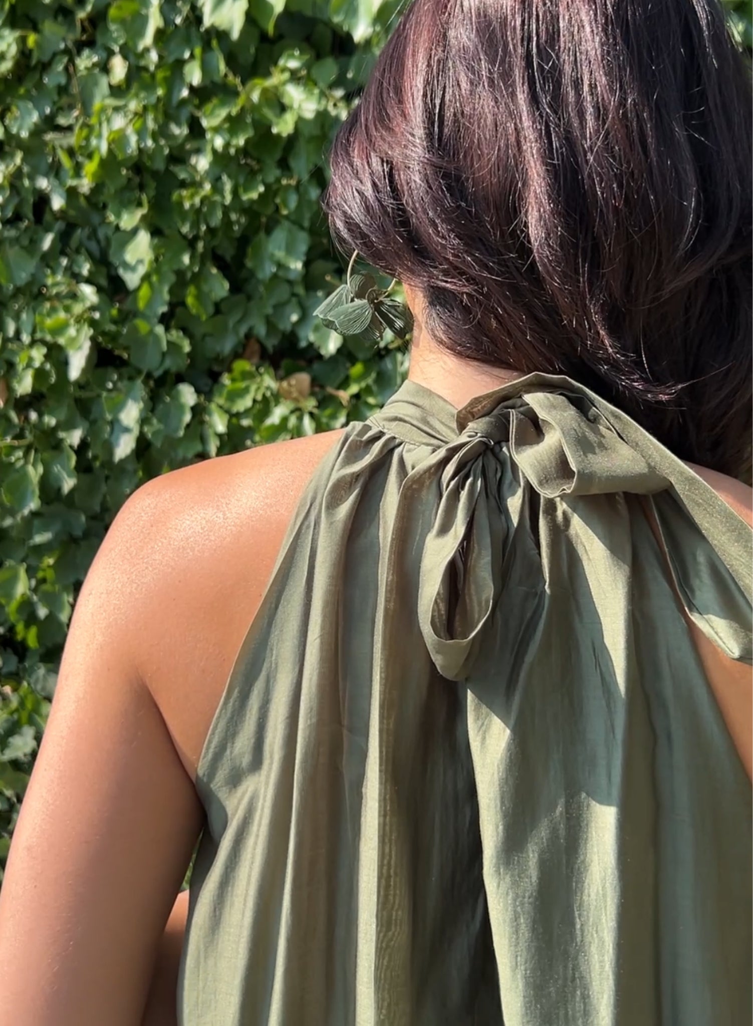 Vestido lazo verde