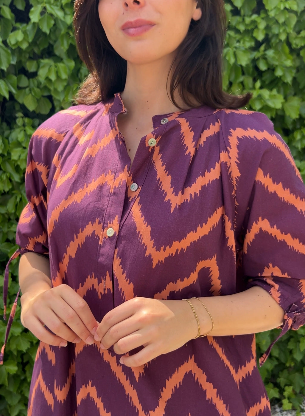Vestido zig zag morado