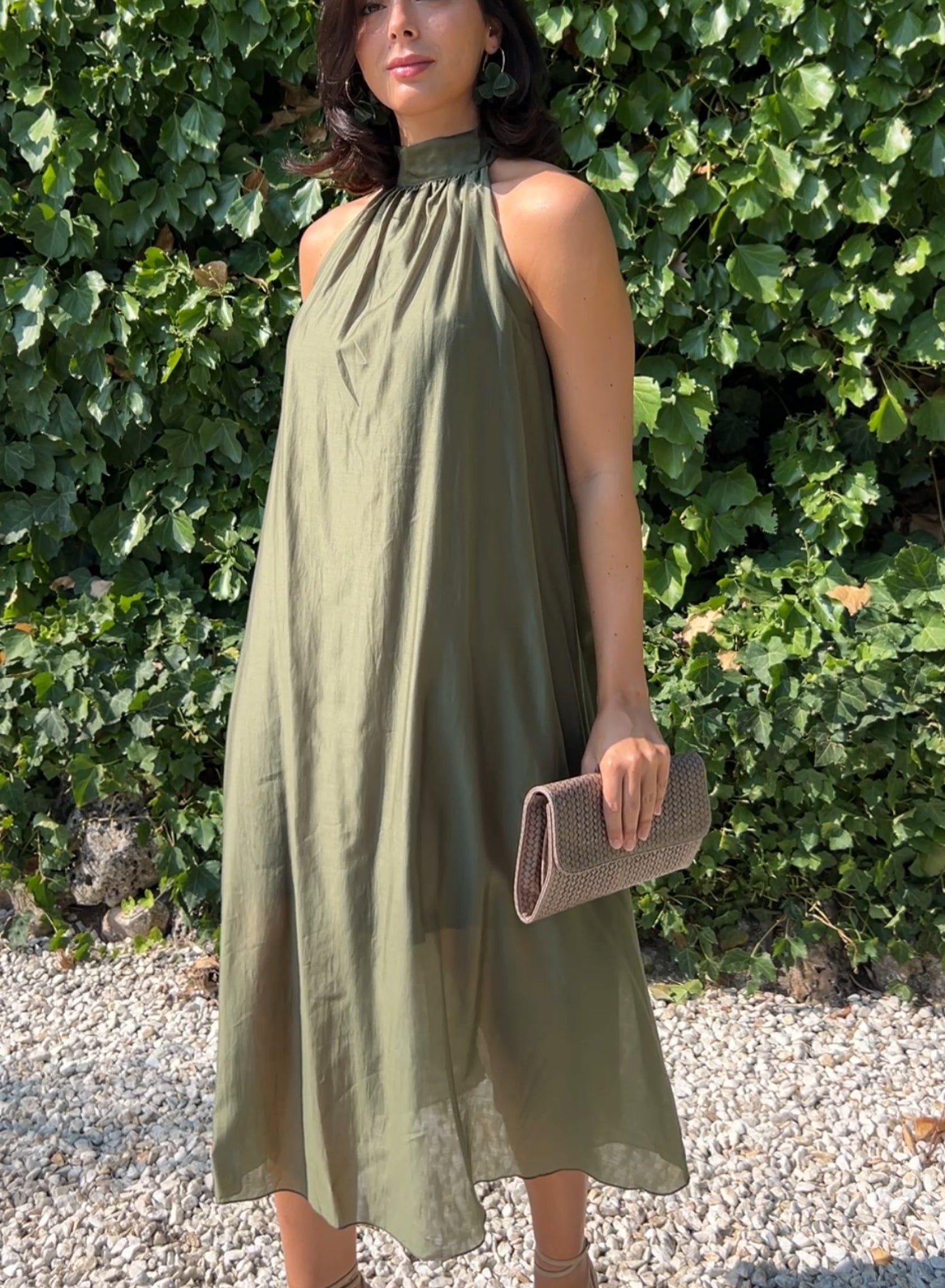 Vestido lazo verde