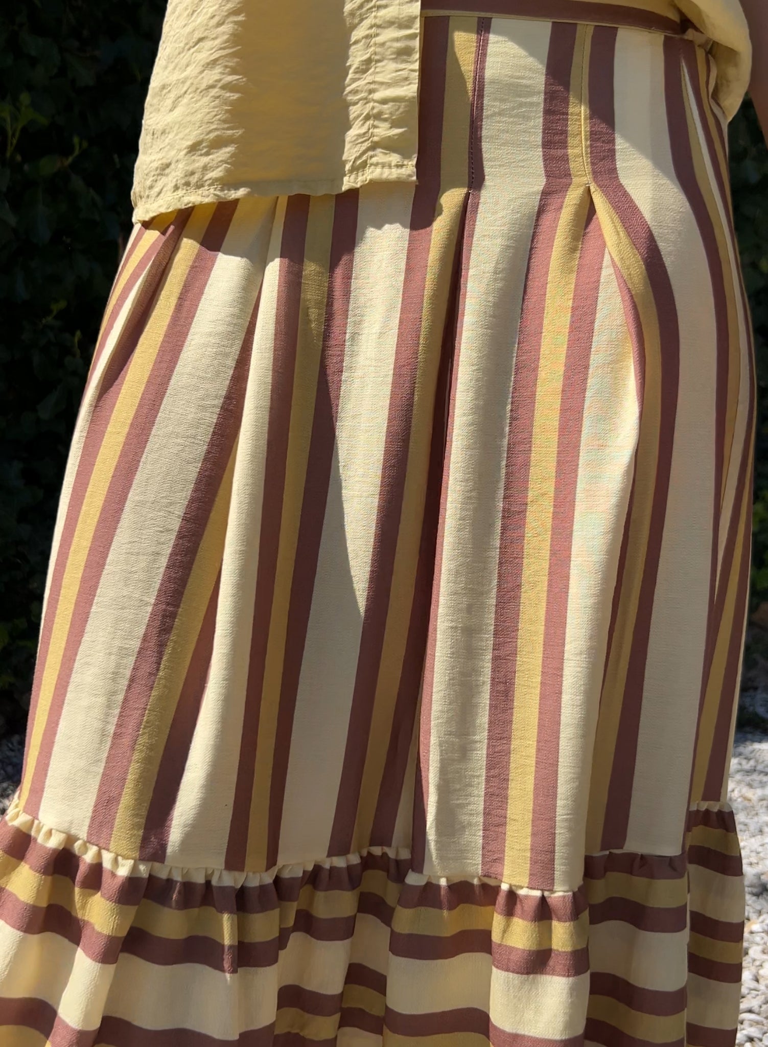 Falda rayas amarilla