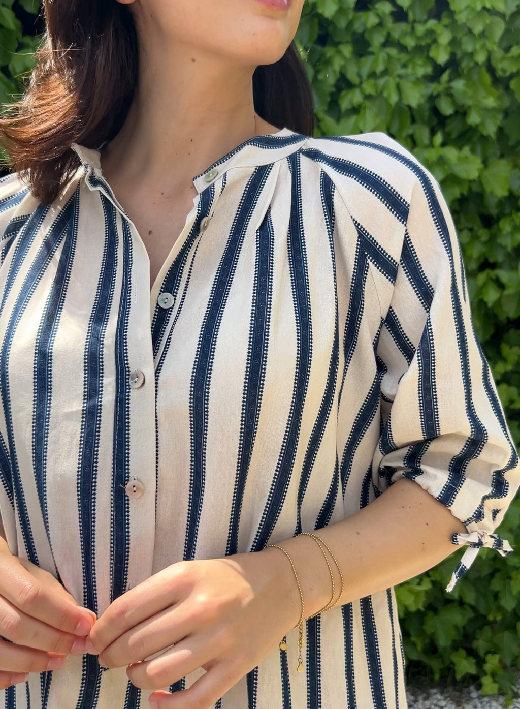 Vestido rayas blanco