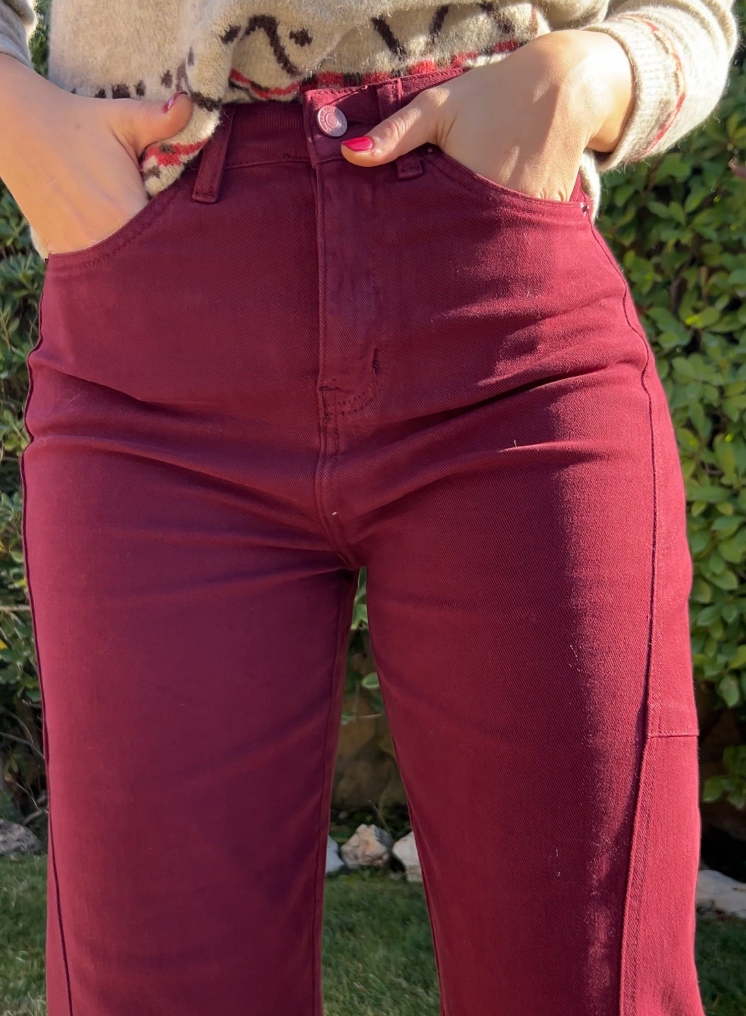 Vaquero globo granate