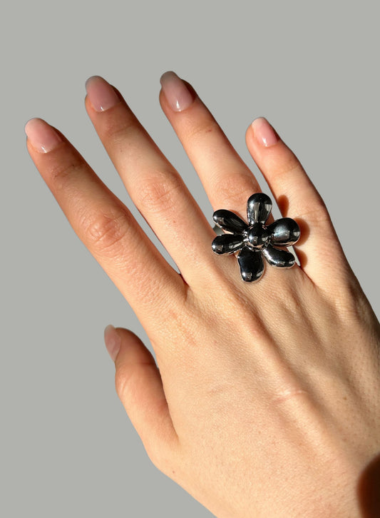 Silver Flower Ring 
