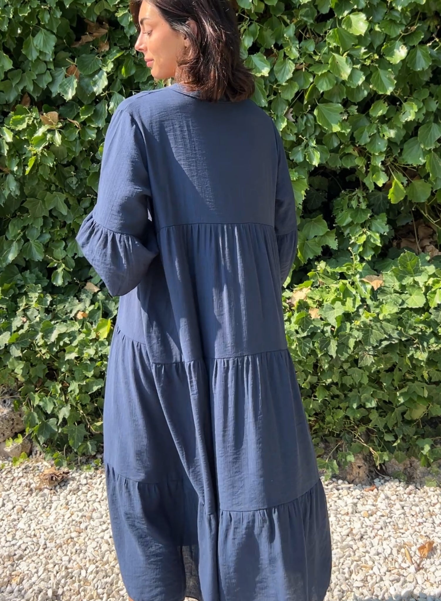Vestido largo botones