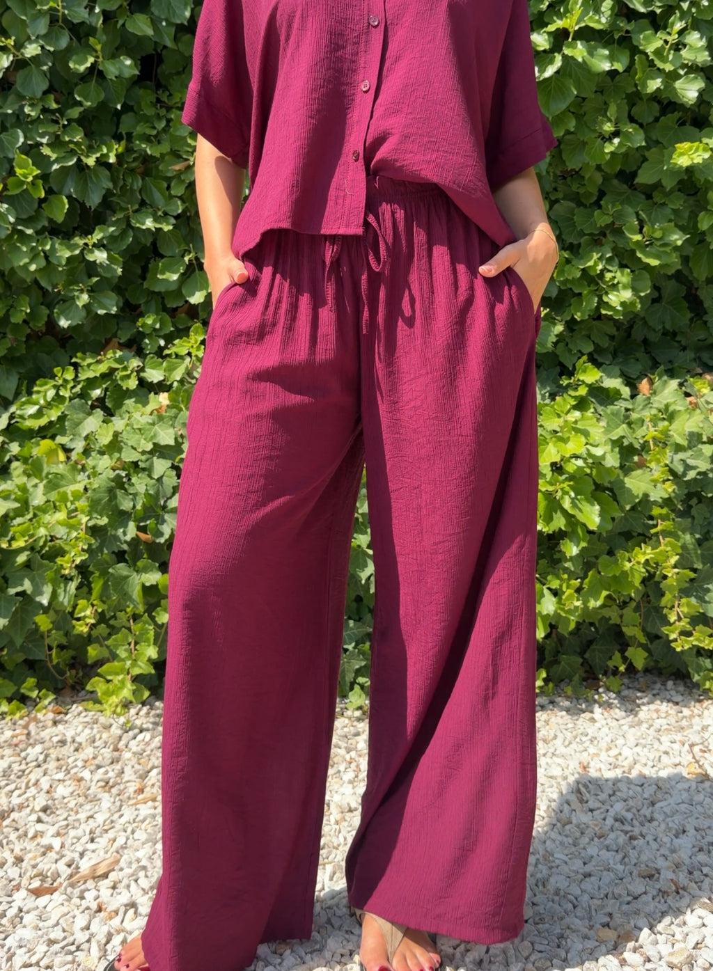 Pantalón Formentera buganvilla