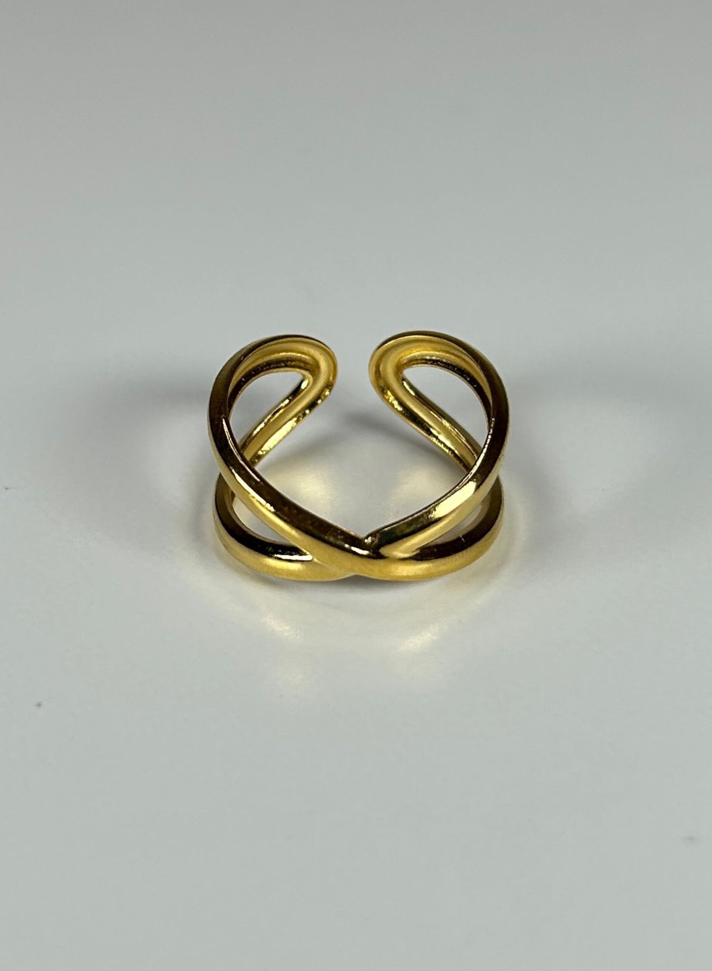 Golden cross ring