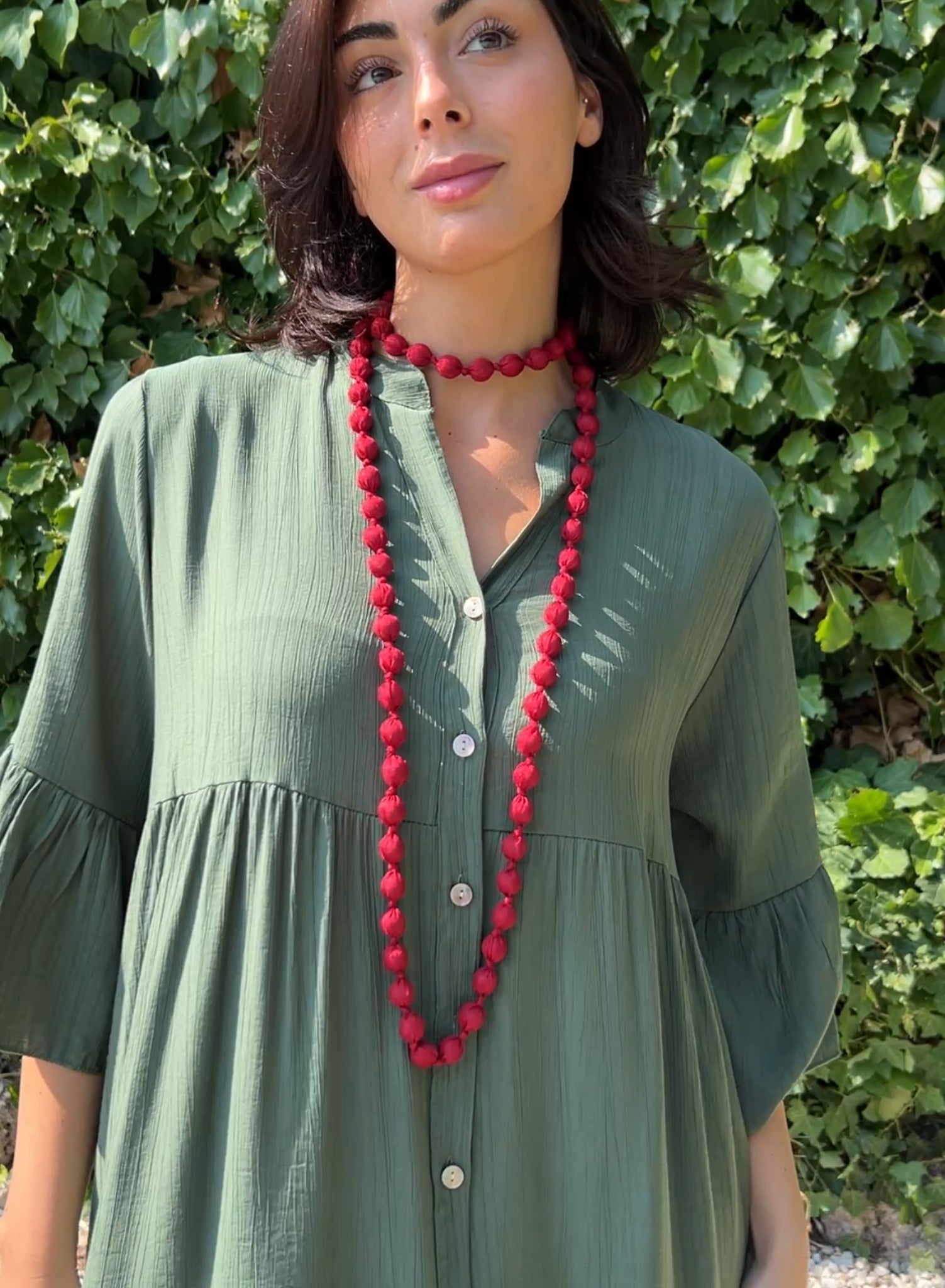 Vestido largo botones