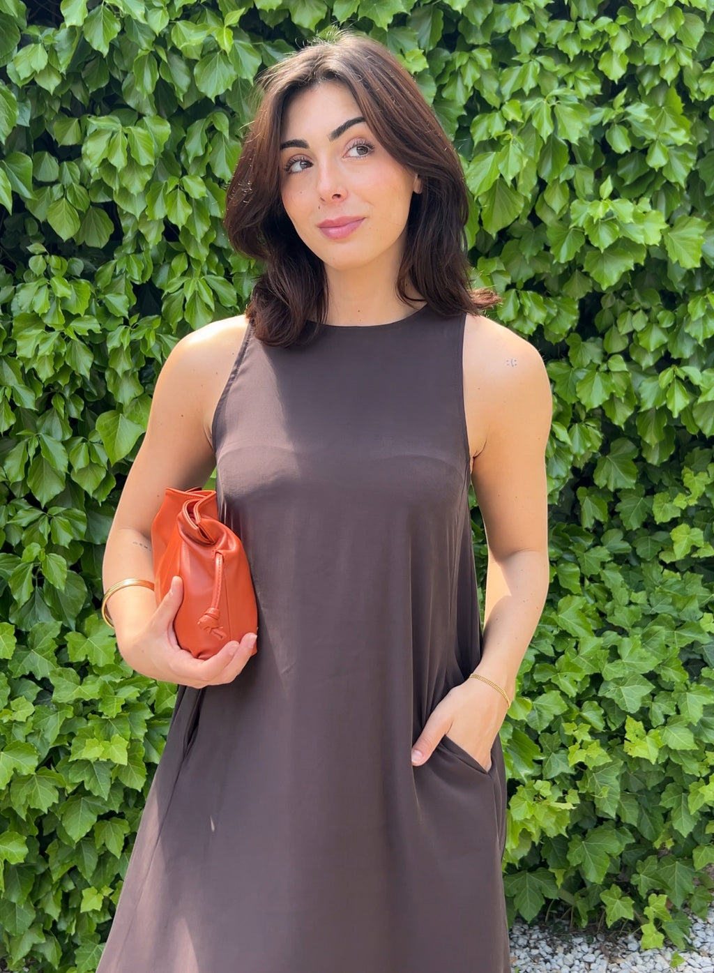 Bolso clutch piel