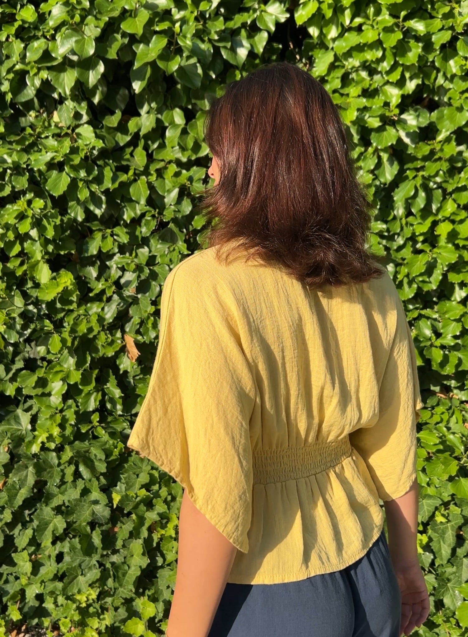 Blusa manga japonesa amarillo