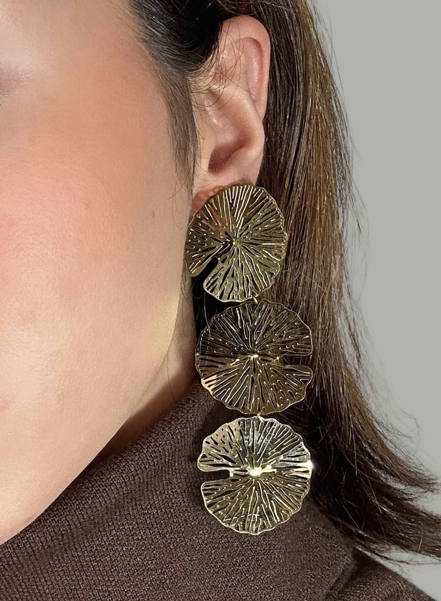 Pendientes Flor Dorada