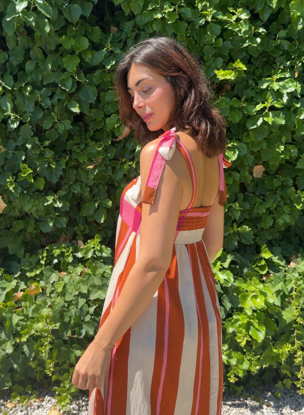 Vestido rayas caldero