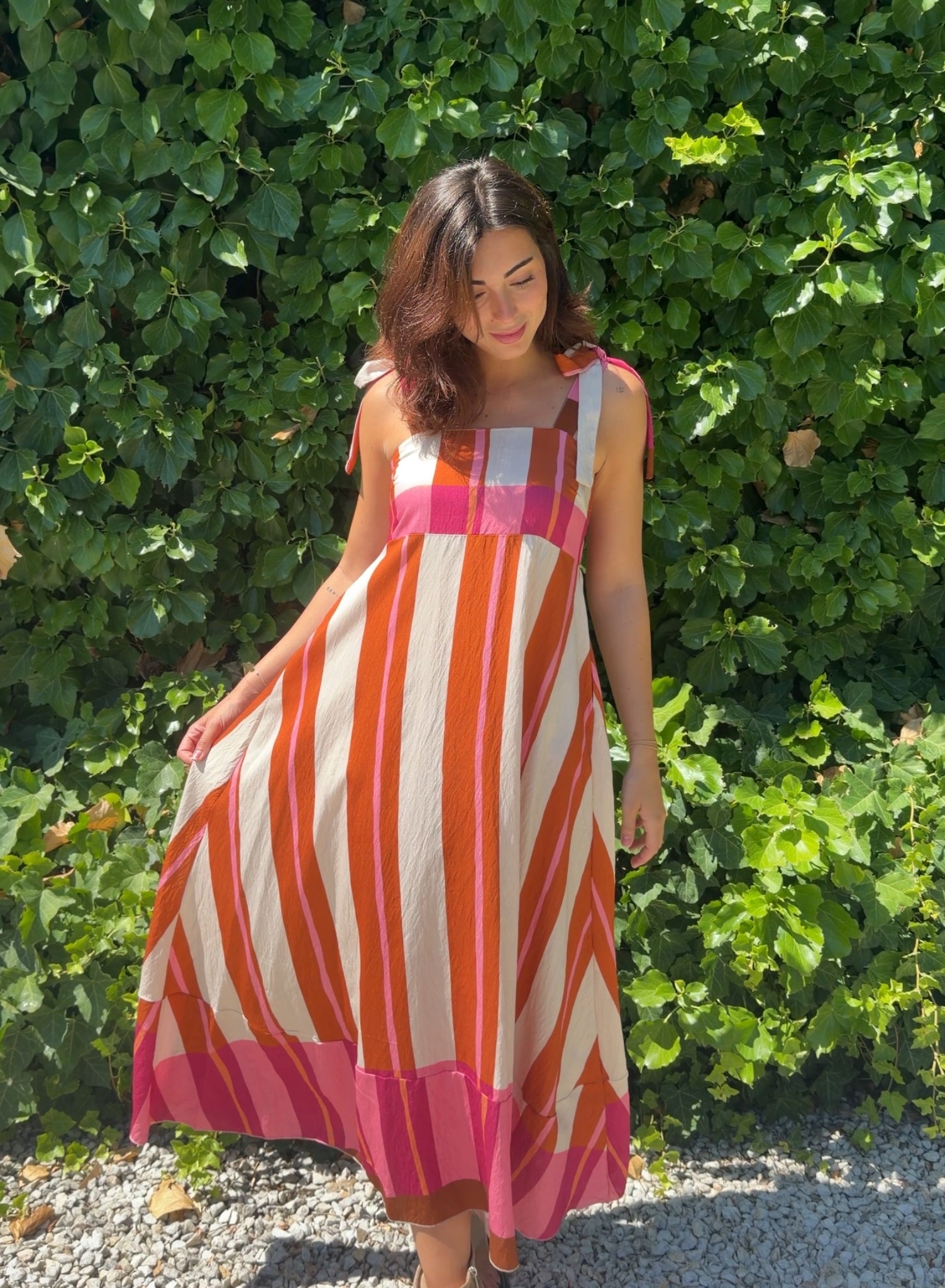 Vestido rayas caldero