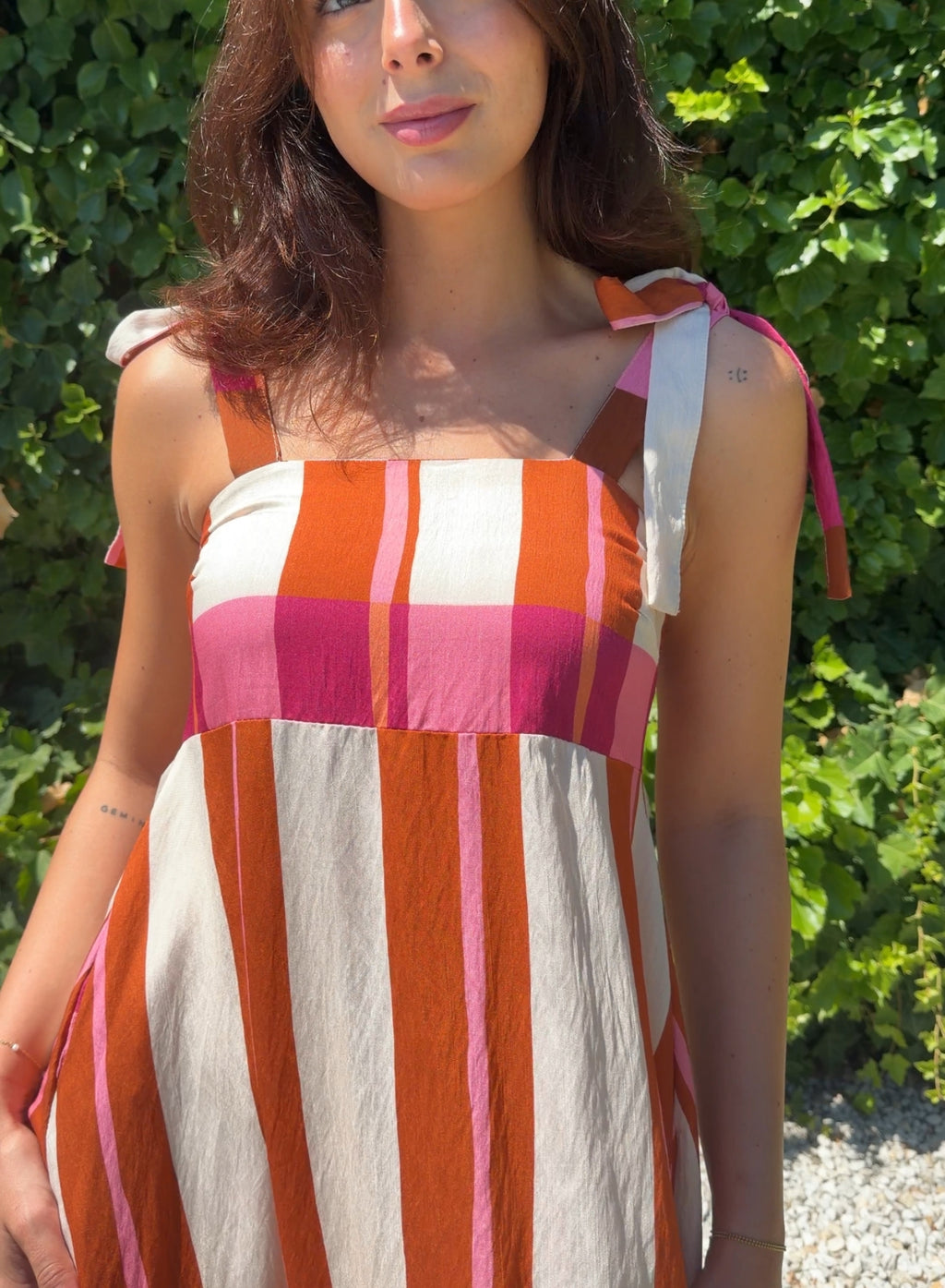 Vestido rayas caldero