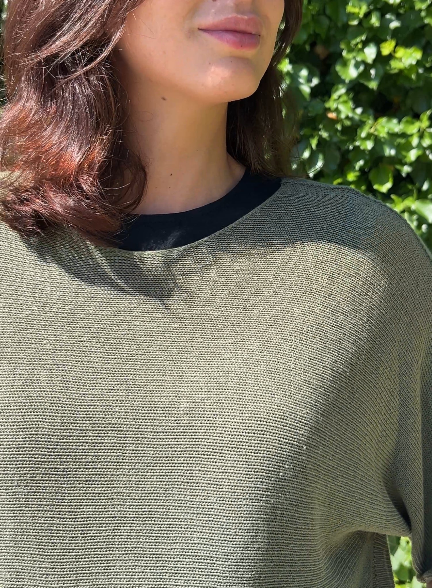 Maroon V-neck sweater