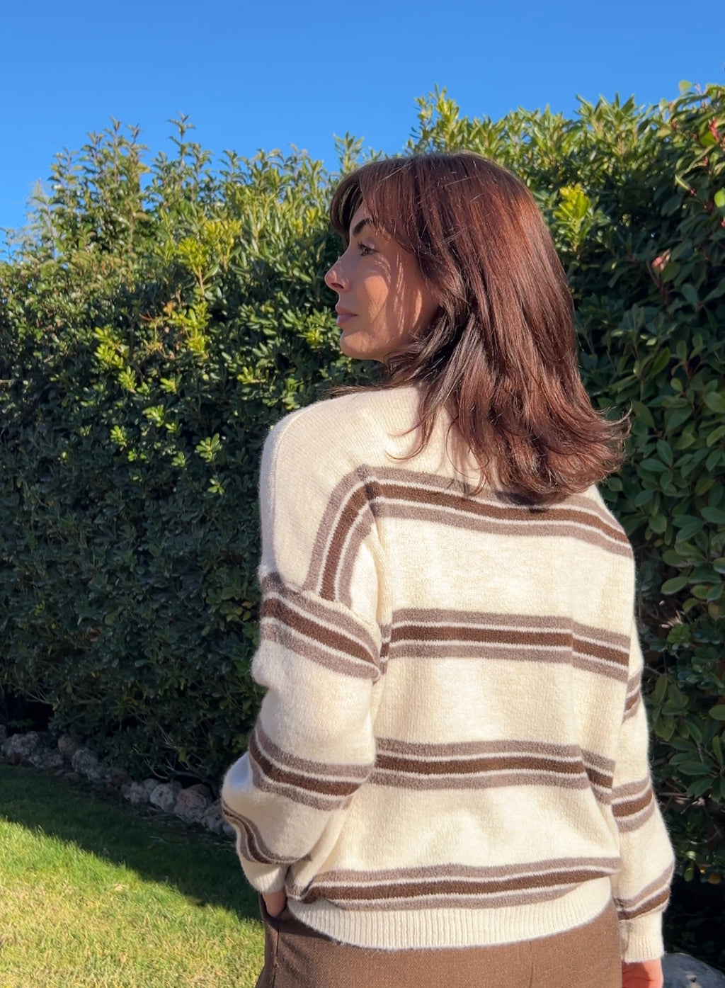 Green ribbed sweater 