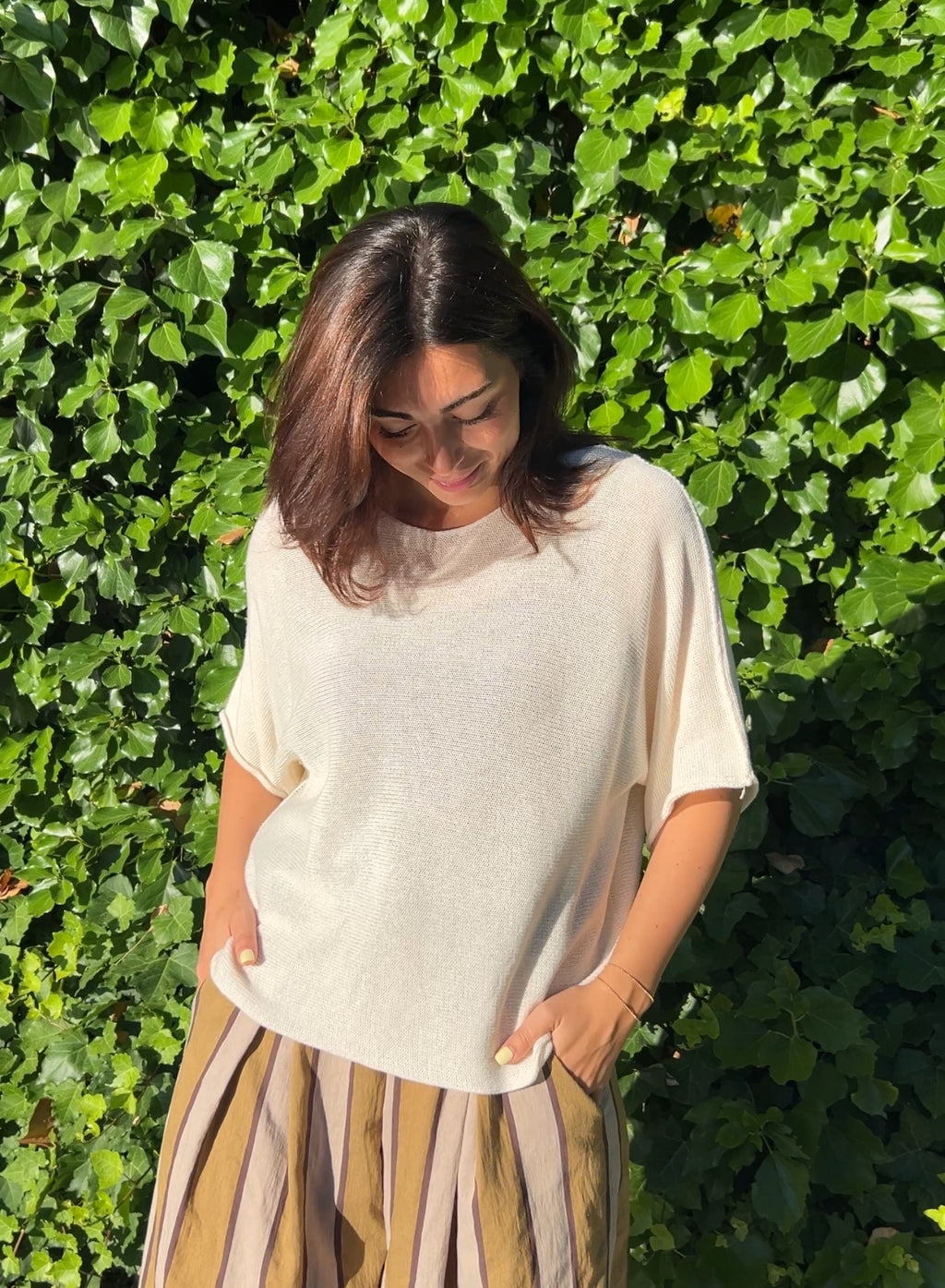 Maroon V-neck sweater