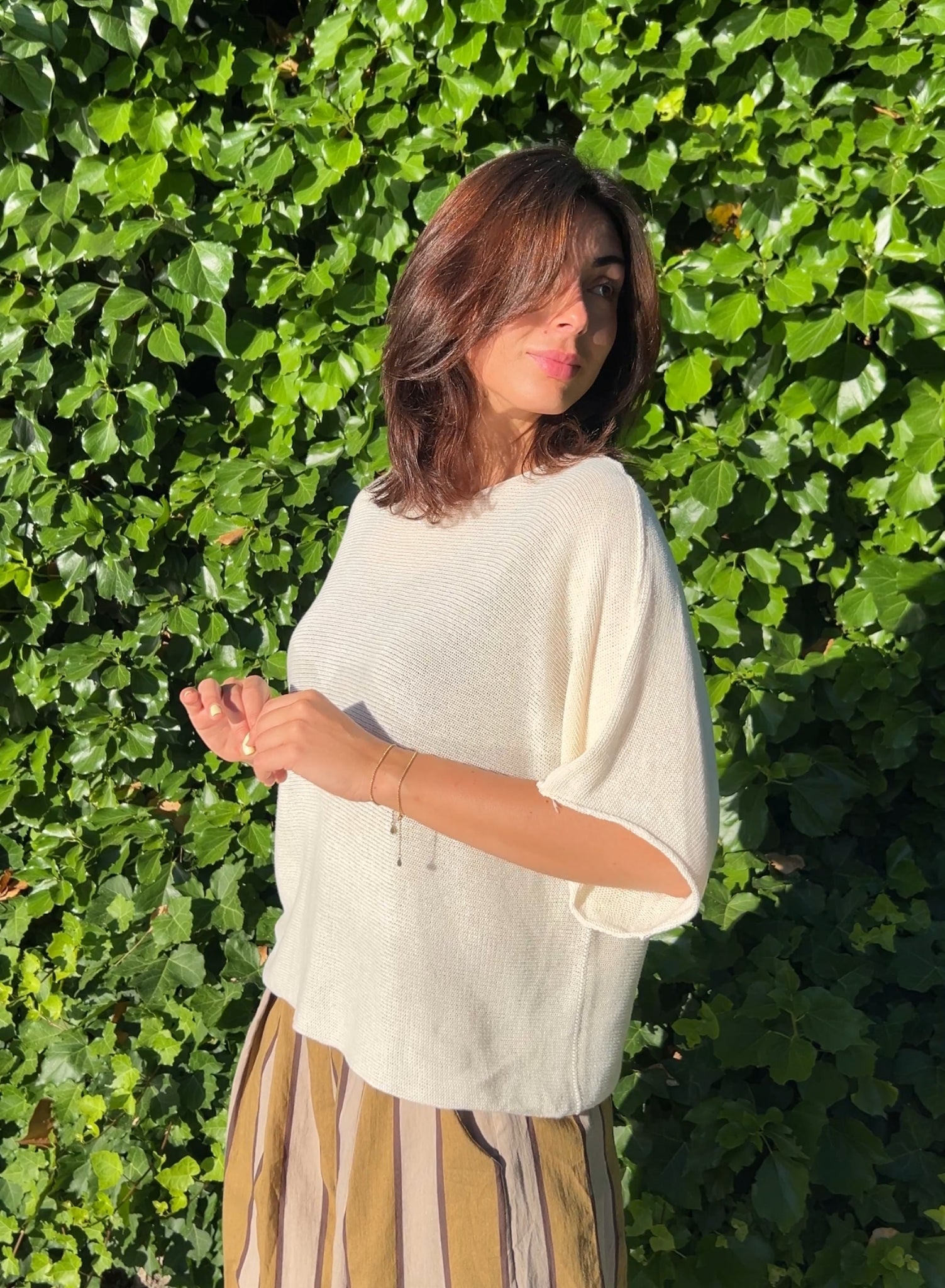 Maroon V-neck sweater