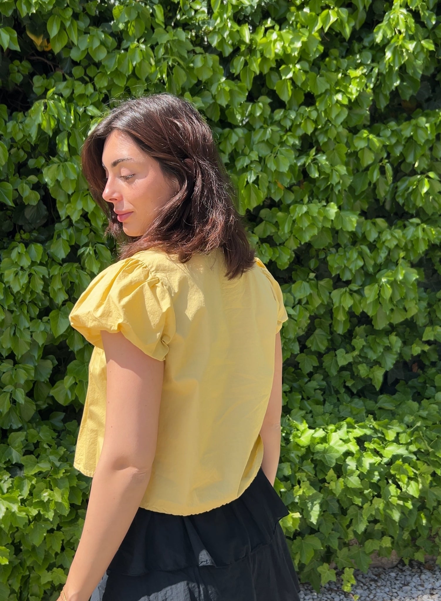 Blusa globo amarilla