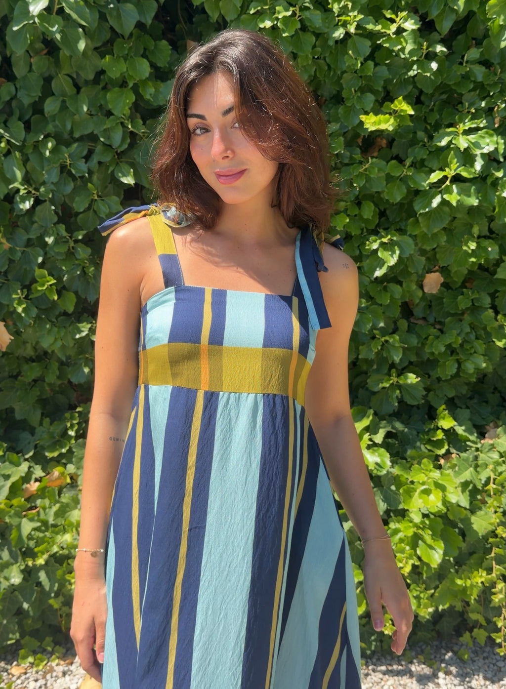 Vestido rayas azul