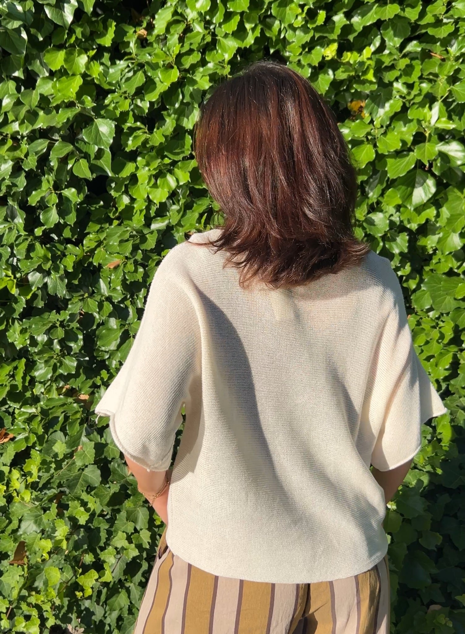 Maroon V-neck sweater