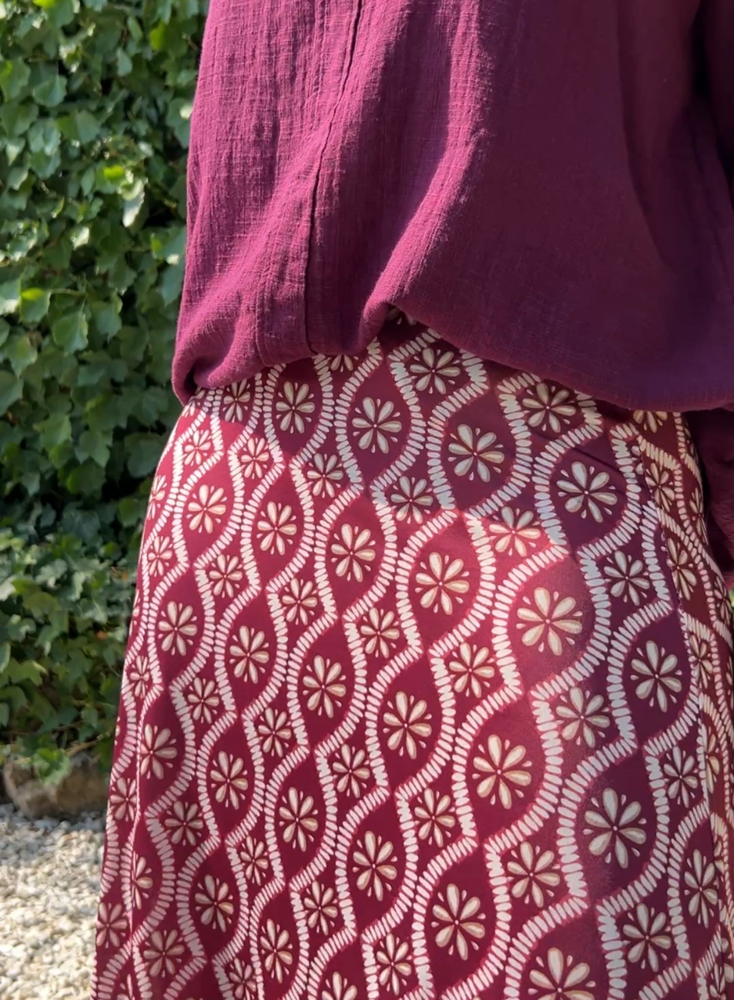 Falda licra fresa