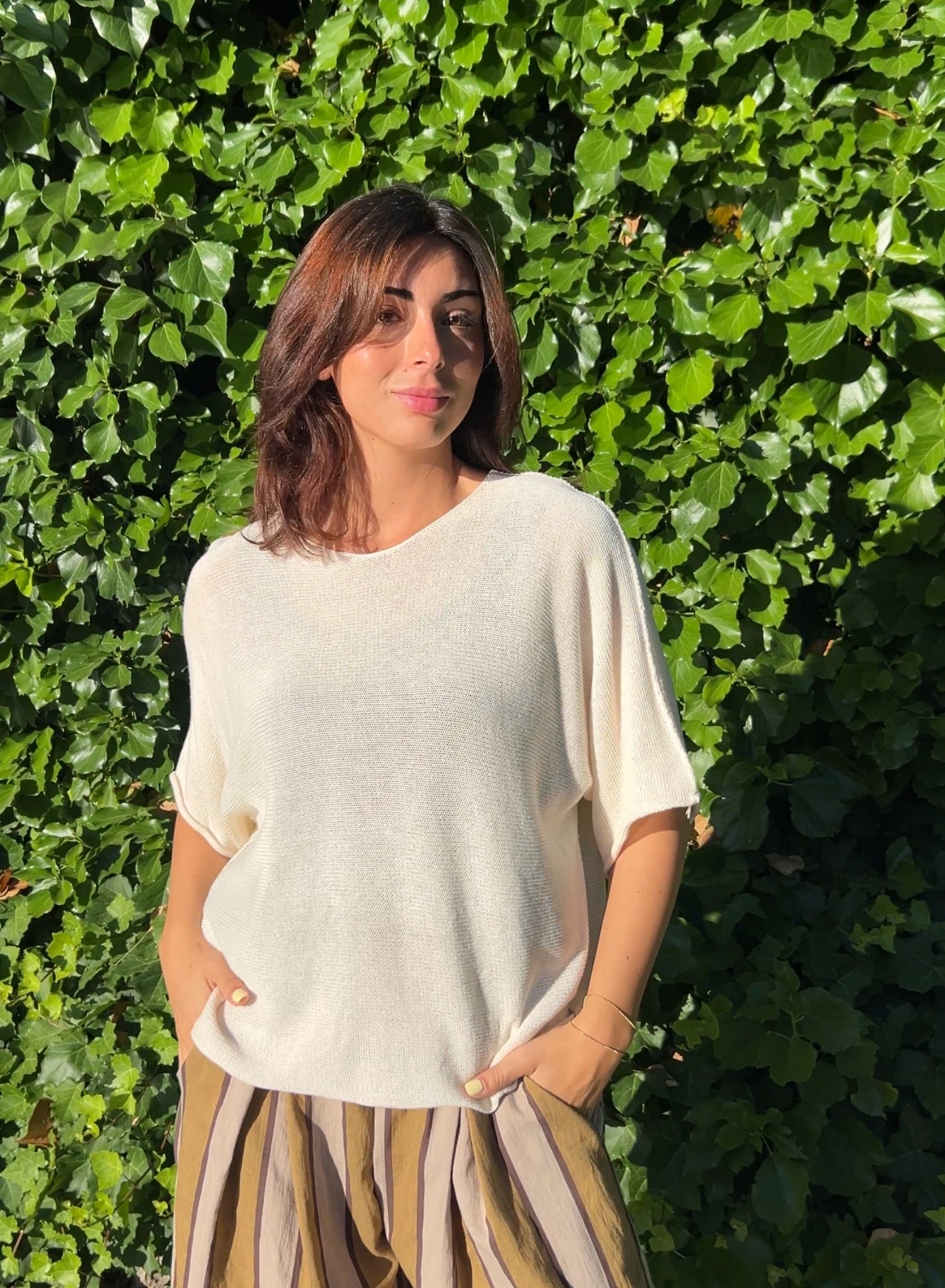 Maroon V-neck sweater
