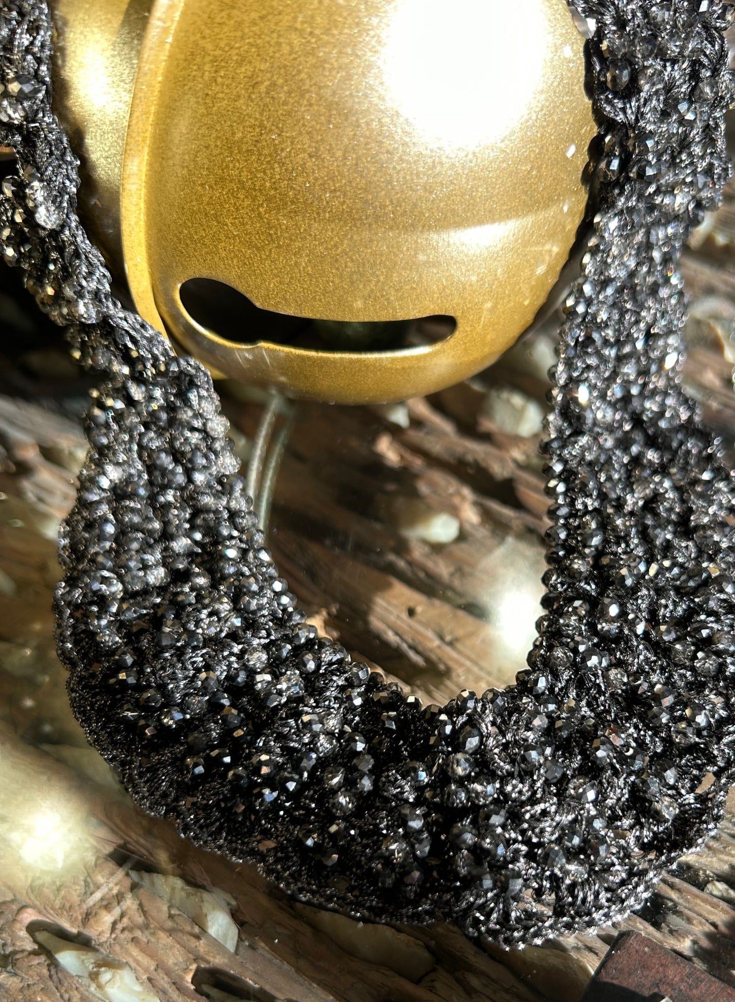 Black crystal choker