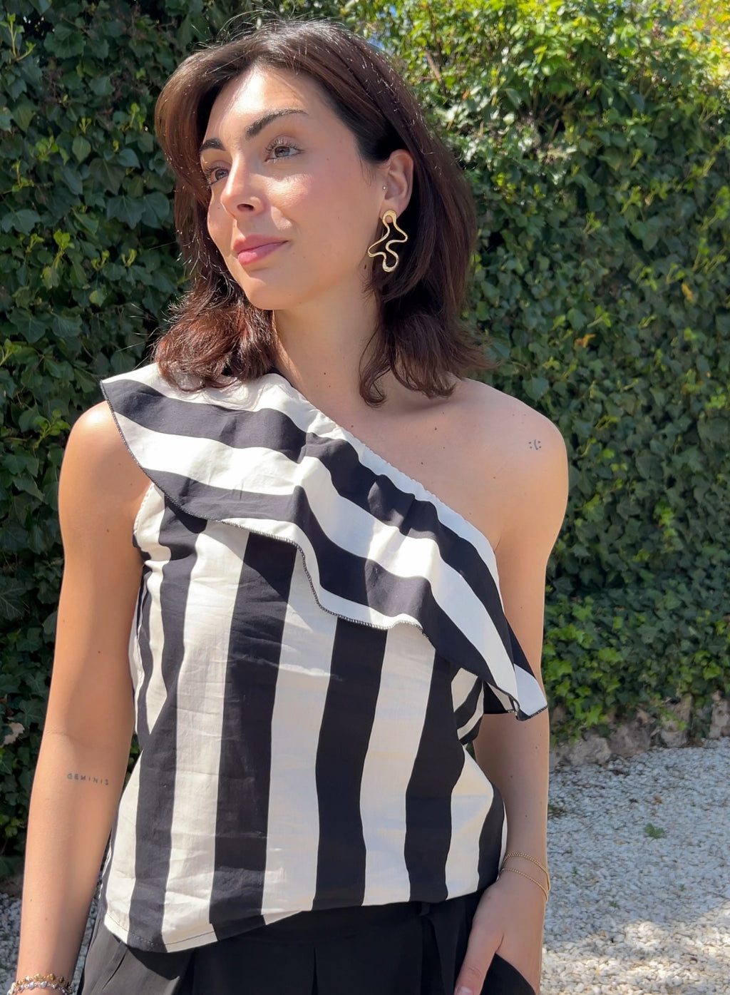 Blusa asimétrica rayas
