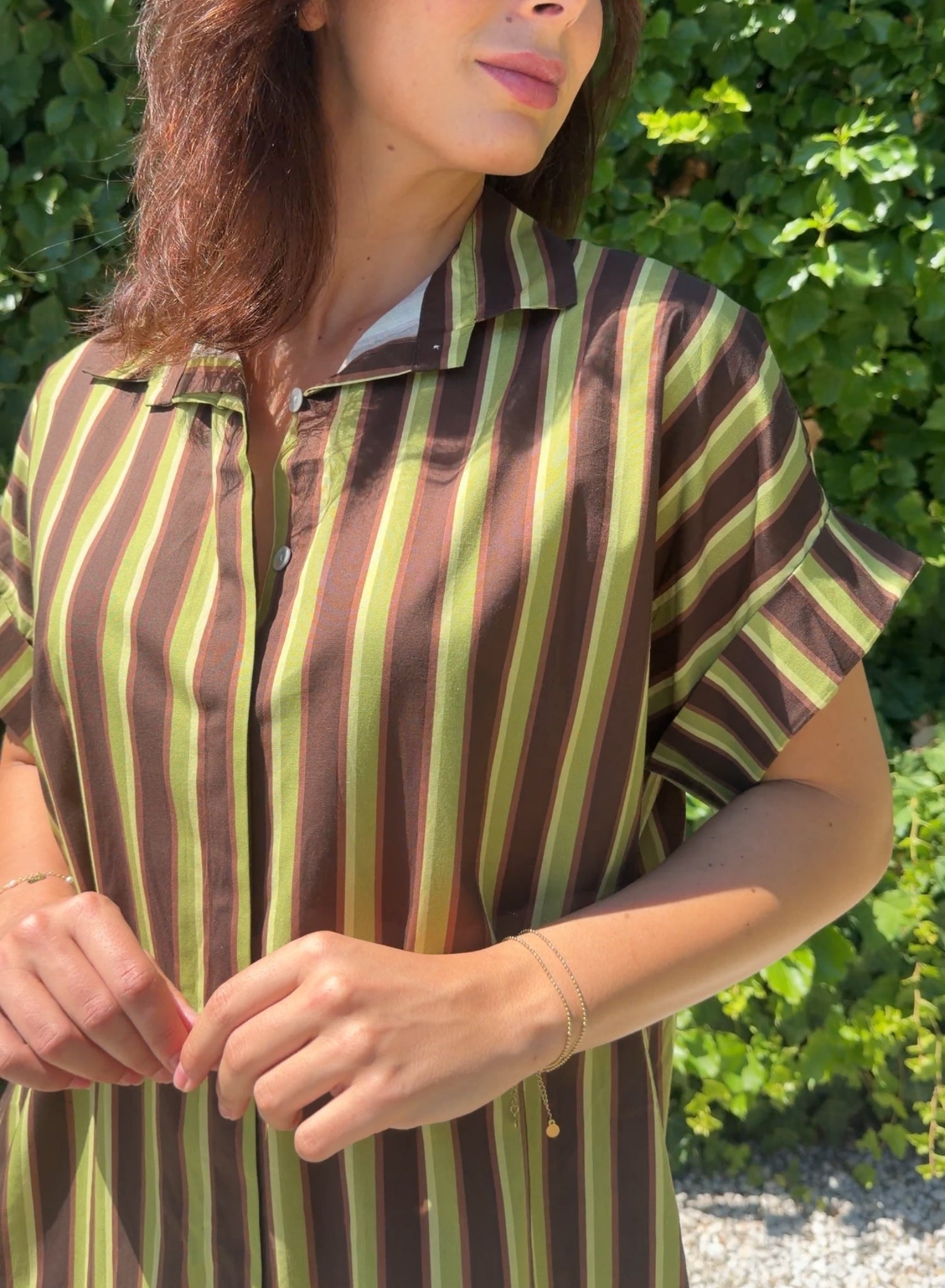 Camisola rayas verde