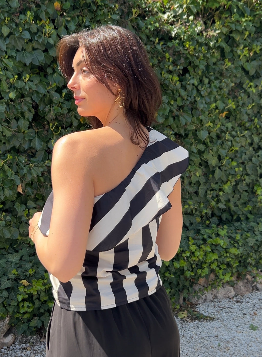 Blusa asimétrica rayas