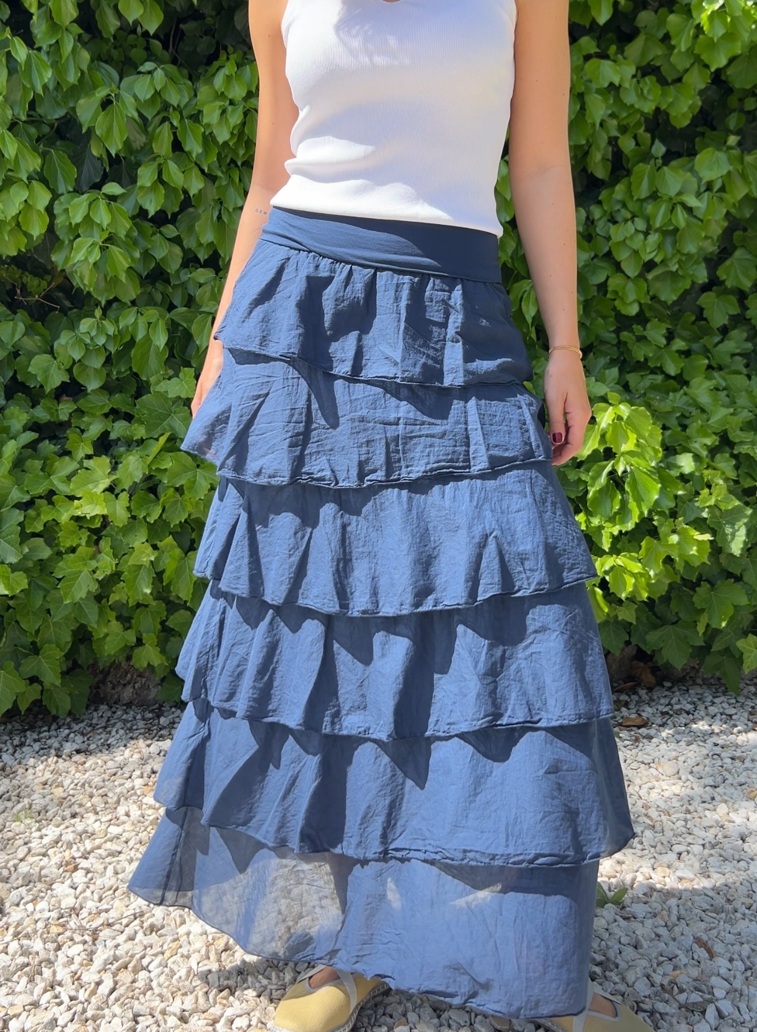 Falda volantes marino