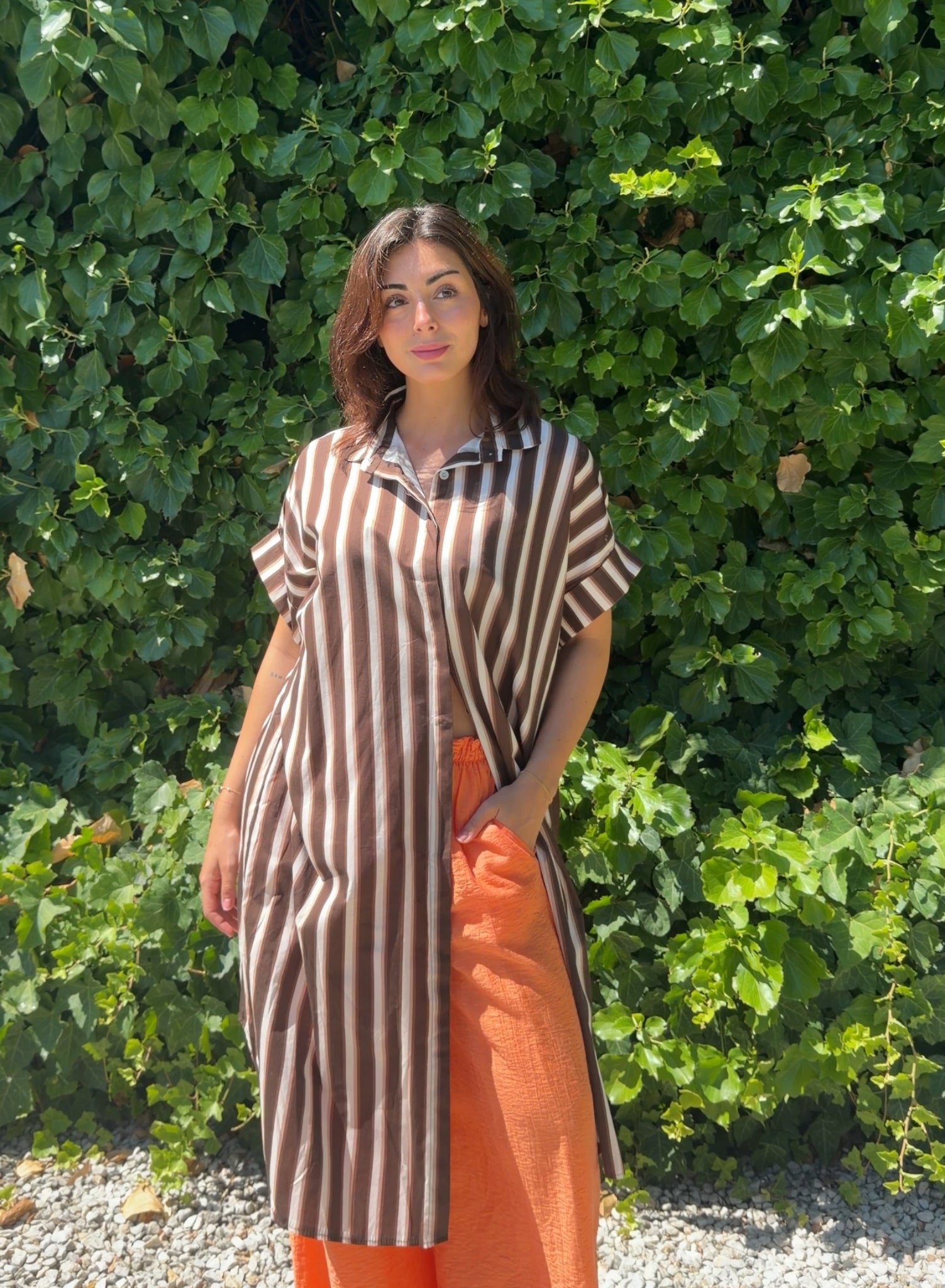 Camisola rayas choco