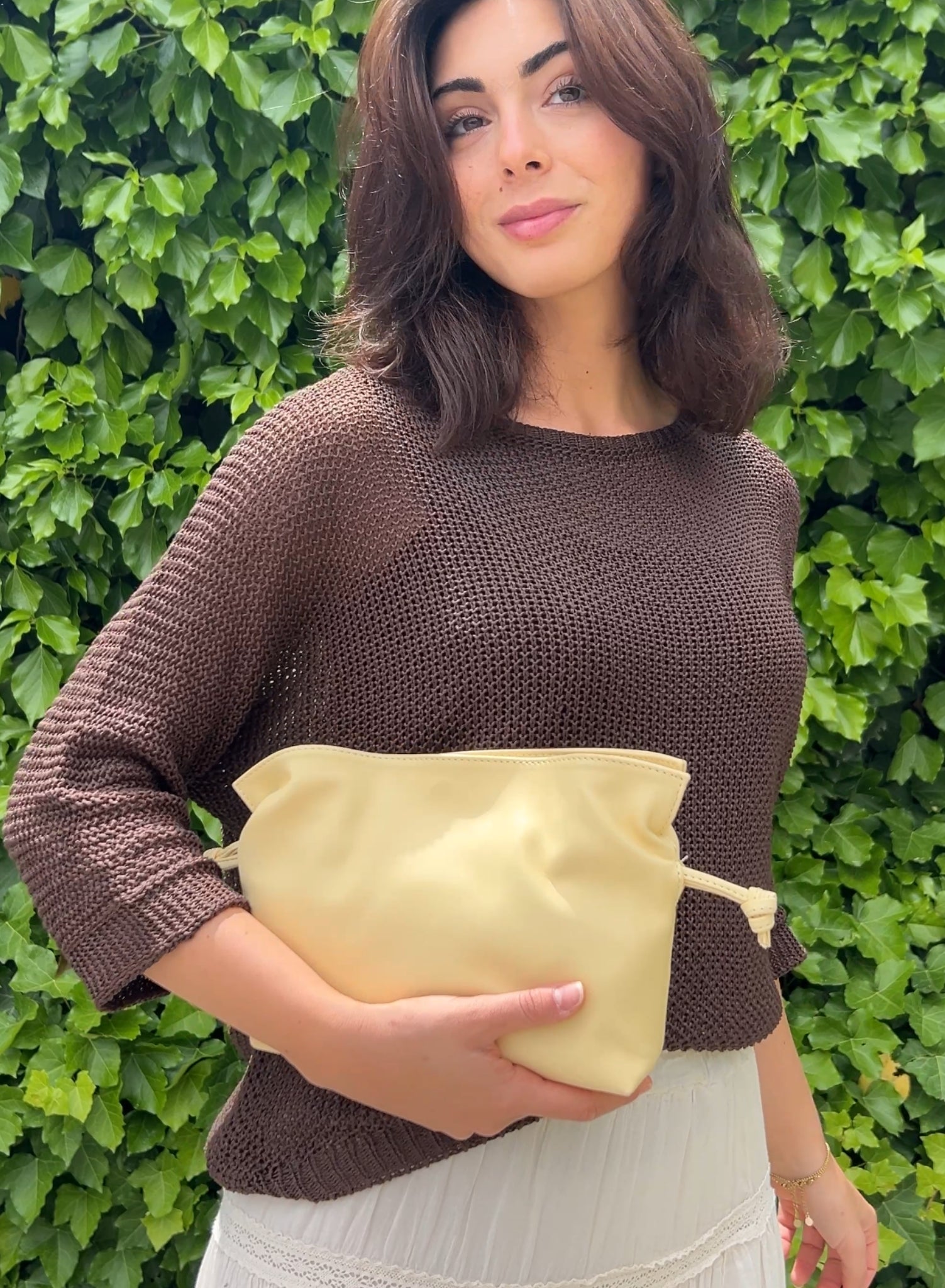 Bolso clutch piel