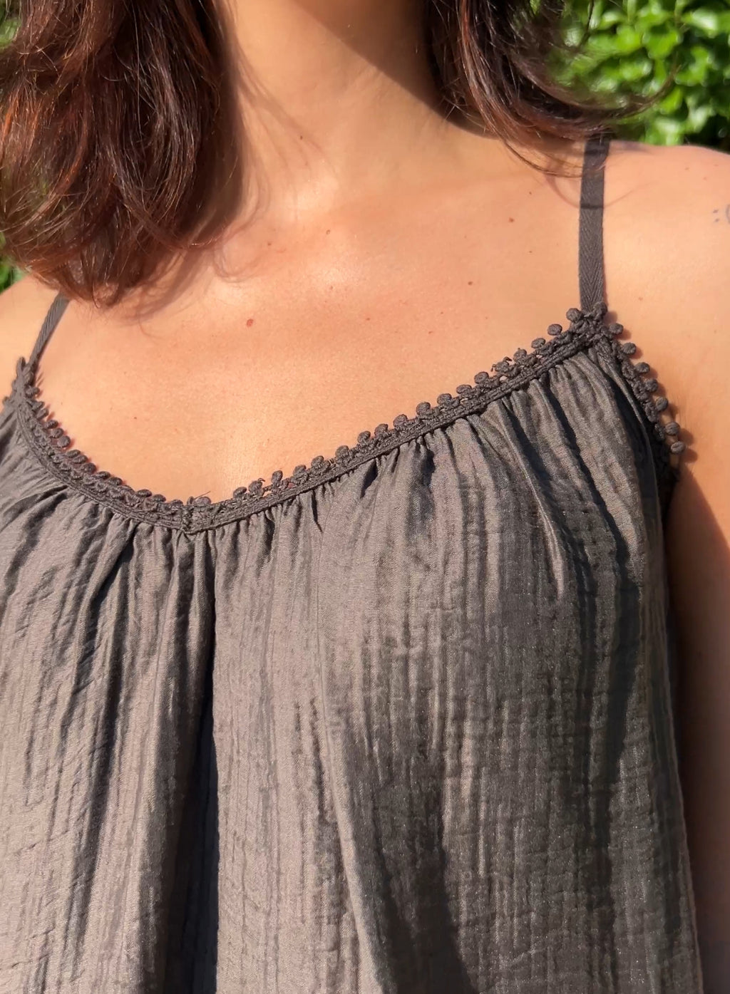 Vestido bambula choco