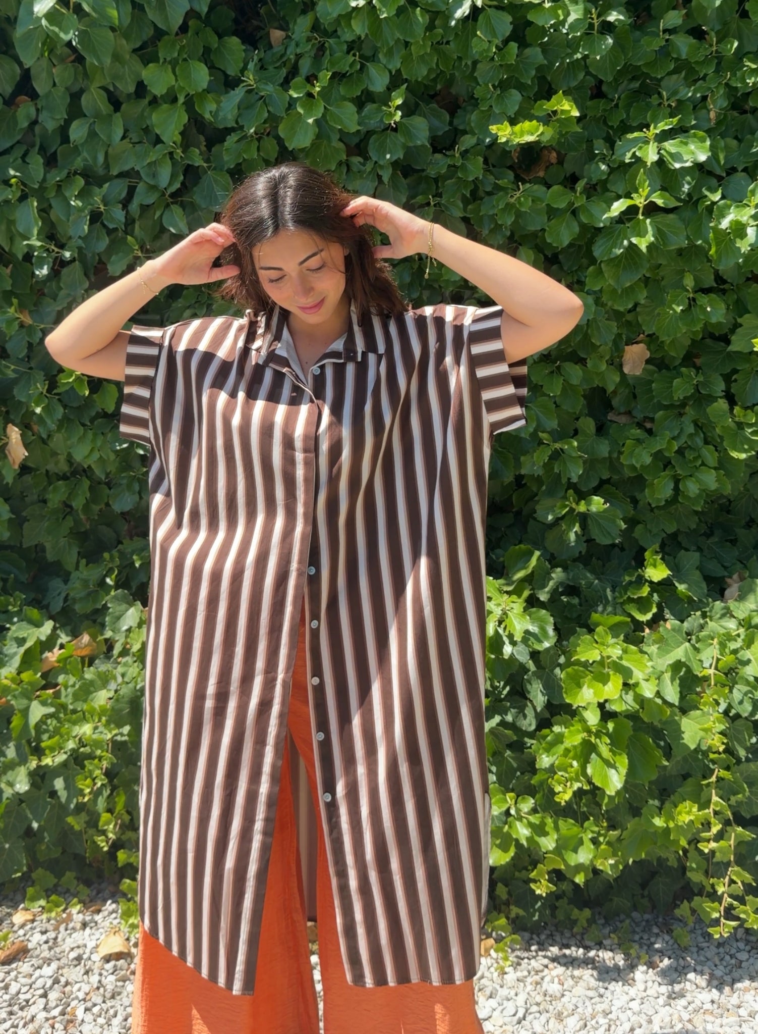 Camisola rayas choco