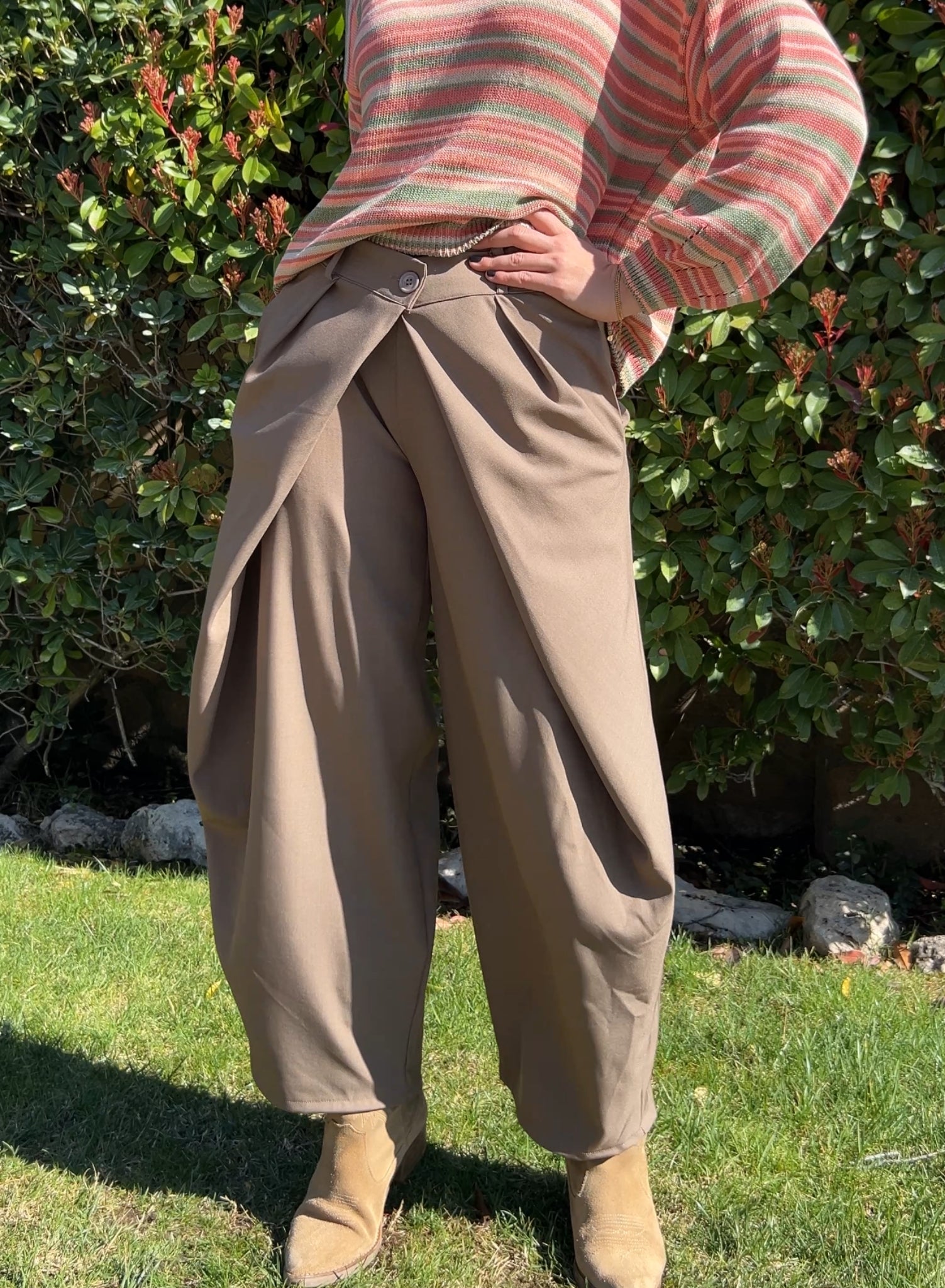 Pantalón doble marrón