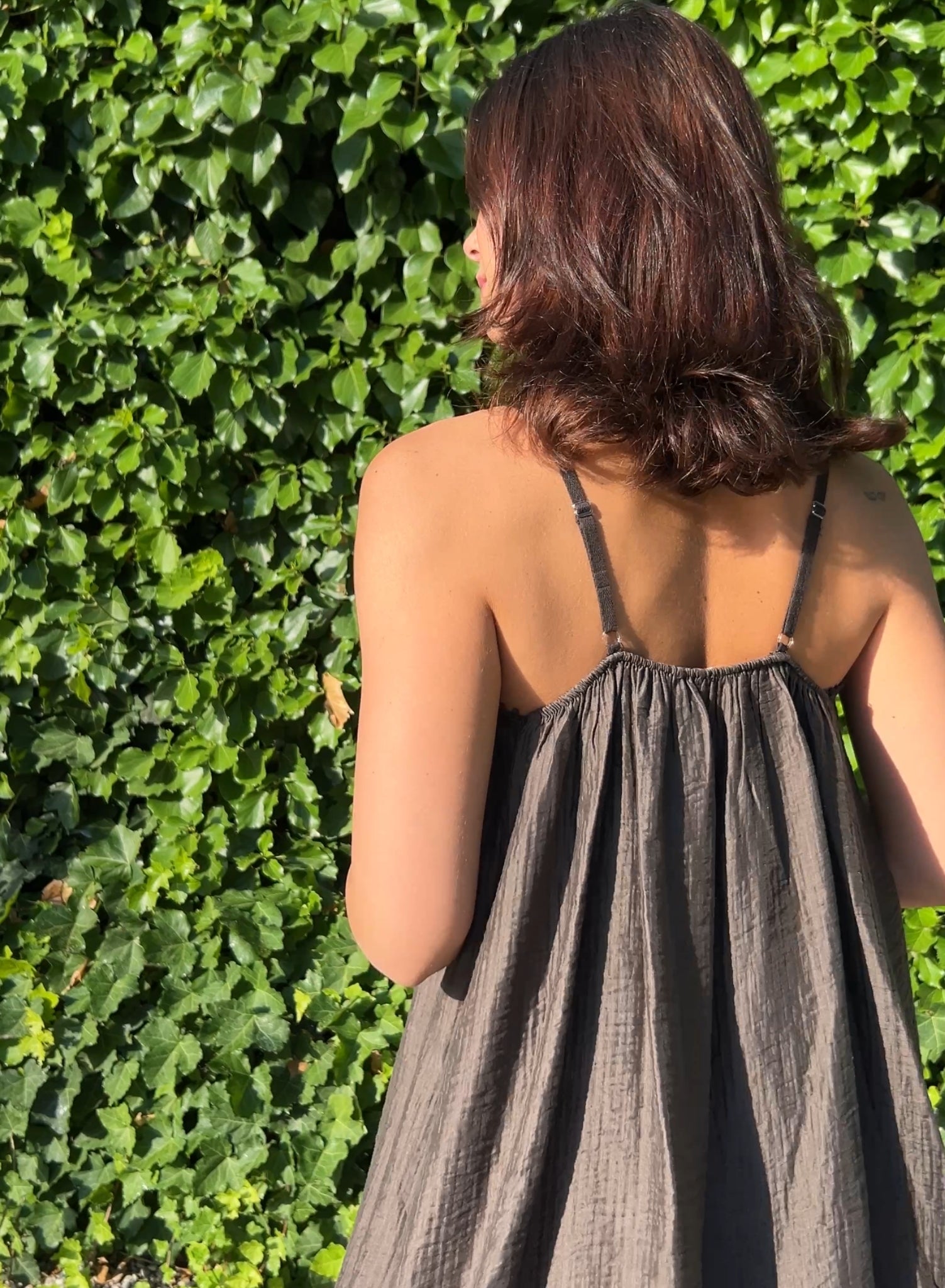 Vestido bambula choco