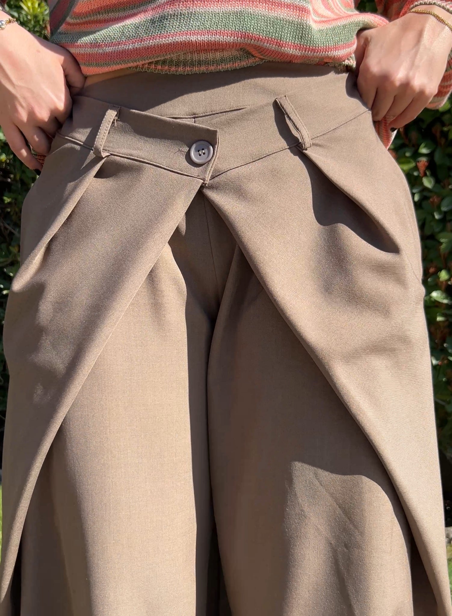 Pantalón doble marrón