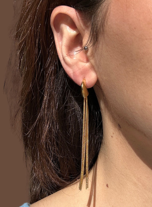 Chain Earring (silver and gold)